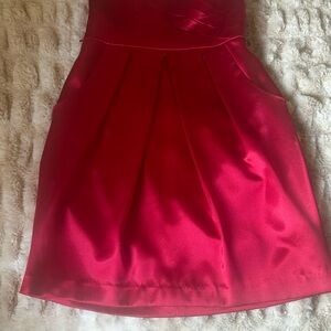 BCX Vibrant Red Satin Dress